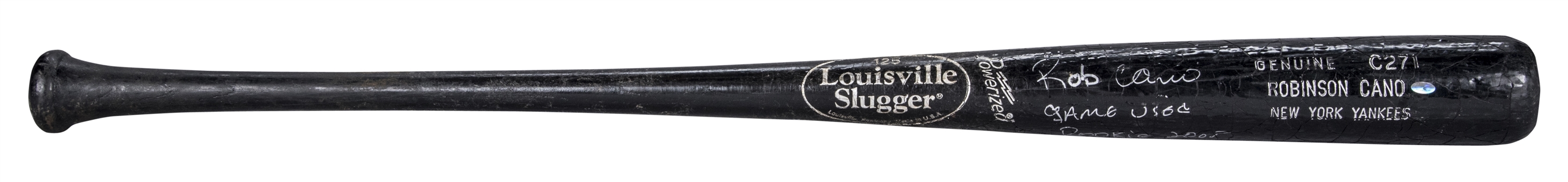 2005 Robinson Cano Rookie Game Used, Signed & Inscribed Louisville Slugger C271 Model Bat (PSA/DNA)